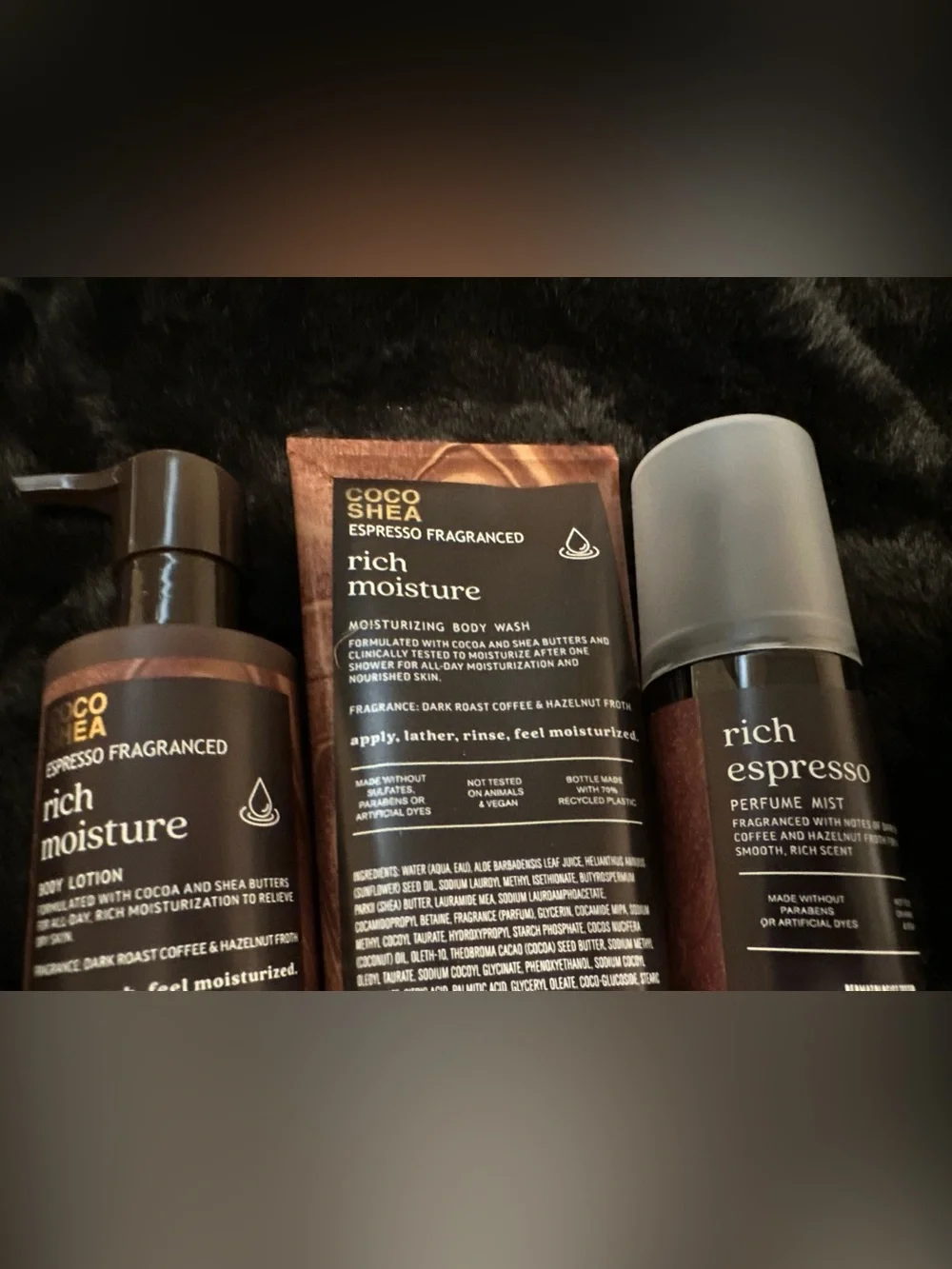 NEW 3 PC Bath & Body Works Coco Shea ESPRESSO Rich Moisture Set